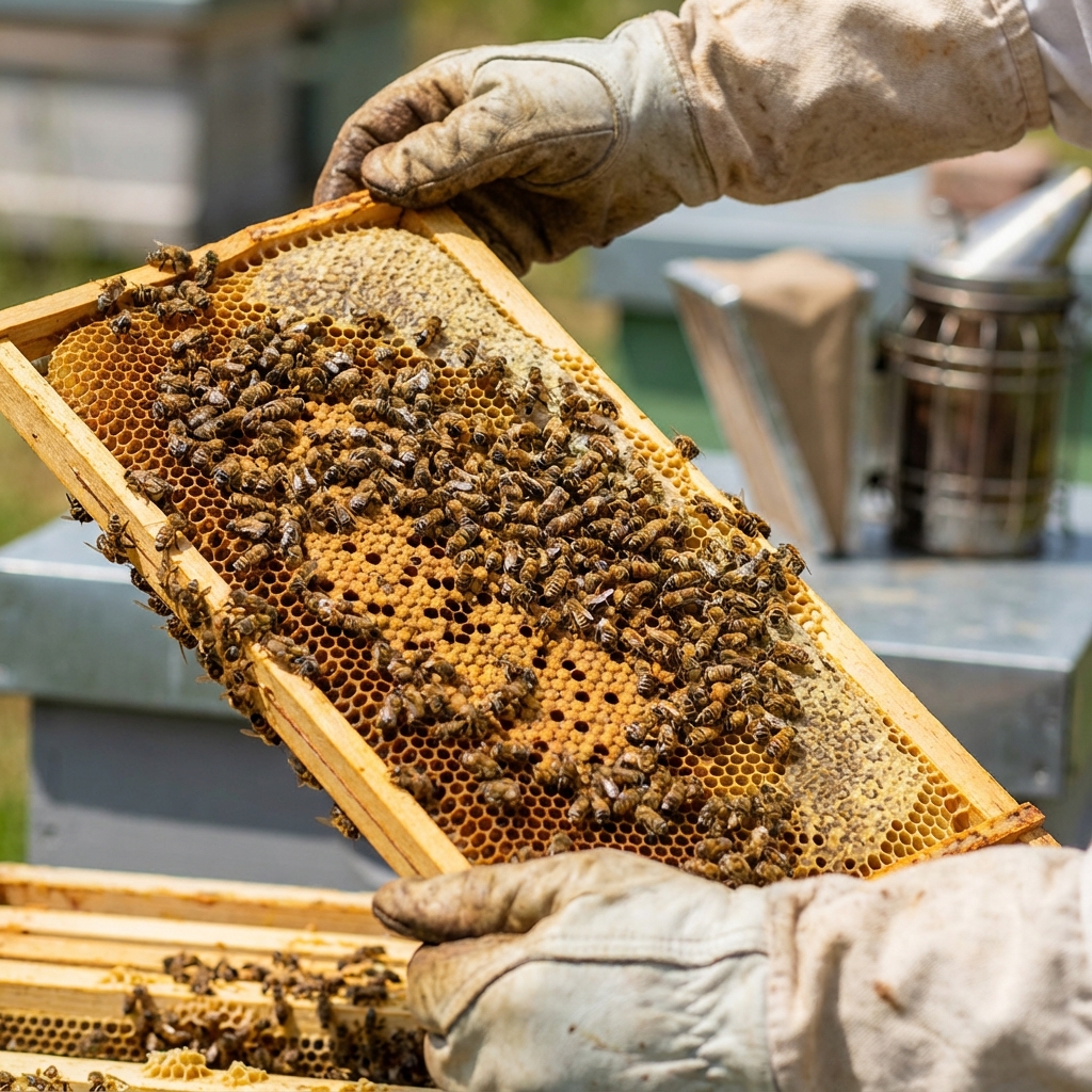 Imker bei der Arbeit